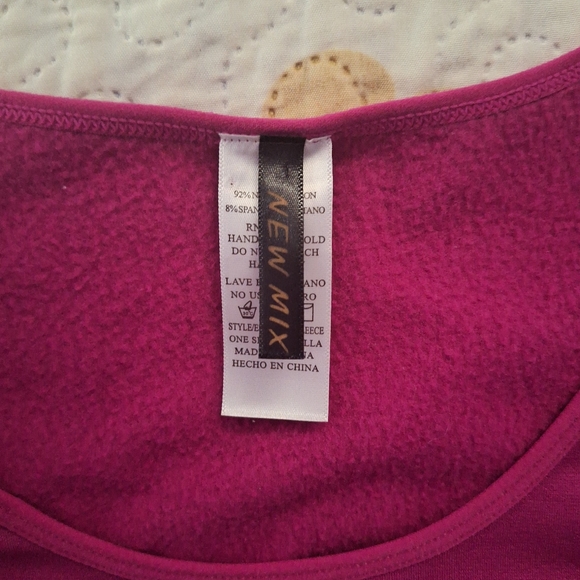 New Mix| Women's Pink Long Sleeve Shirt (onesize) - Picture 3 of 8